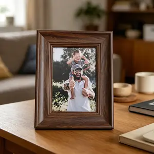 Vintage Desktop Photo Frame, Rectangular Plastic Display, Wall and Table Mount, Perfect Gift for Birthdays and Holidays