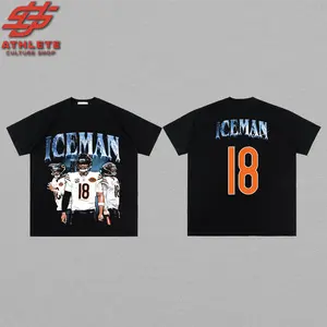 [Youth & Adult] Caleb Williams 18 'Iceman ' For Da Bears High-Quality 100% Cotton T-Shirt (Made In US), Bears Nation Football Shirt, Game Day Outfits, Gift For Football Fans, Bear Down Football Graphic Tee