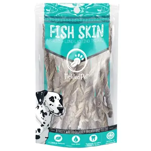 TickledPet Dog Training Treats - Icelandic Wild Caught Cod - Dehydrated Dog Treats, Fresh Fish Icelandic Dog Treats Single Ingredient Grain Free Chews Omega-3s 6 oz, Fresh Fish Cod Skin Dog Treats