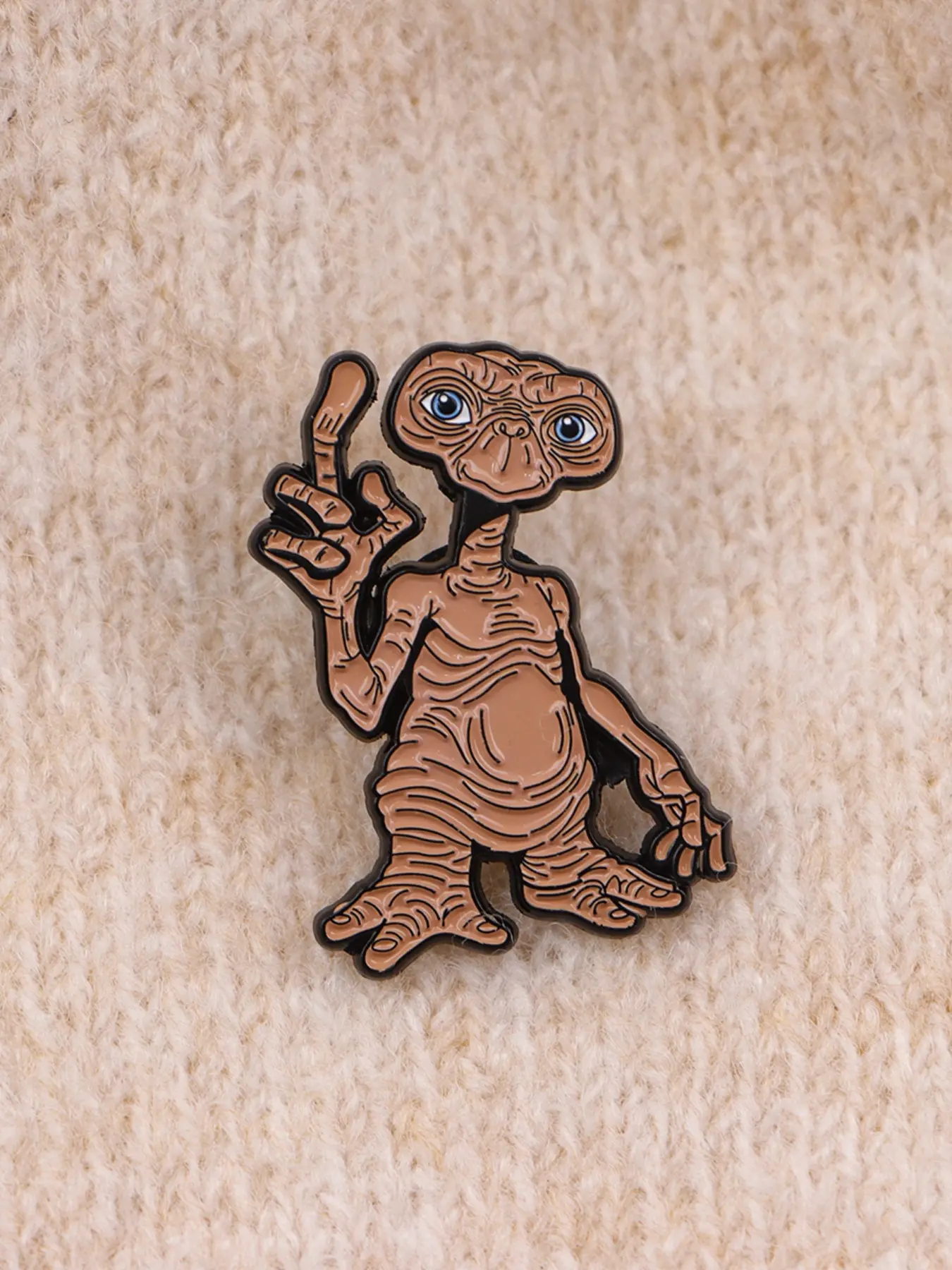 Funny Alien Enamel Lapel Brooch, Cartoon Women's Lapel Pins, Unique Badge & Accessory, Fan Ideal Gift, Fashion Trendy Item, All Seasons
