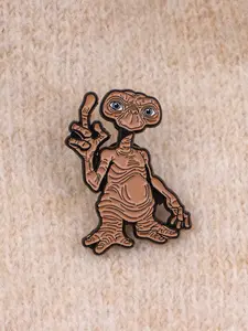 Funny Alien Enamel Brooch, Cartoon Women's Pin, Unique Badge & Accessory, Fan Ideal Gift, Fashion Trendy Item, All Seasons