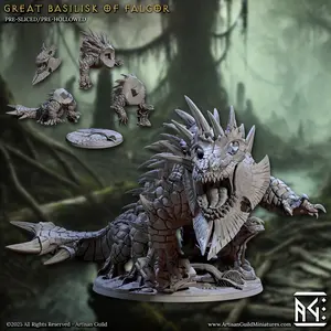 Great Basilisk of Falgor (Lizardmen of Falgor's Swamp) 100mm Base