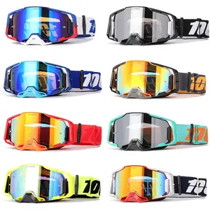 ARMEGA Champion Goggles Full Rim Motorcycle Riding Racing Off-Road Ski Helmet Sunglasses for Various Scenarios irregular design