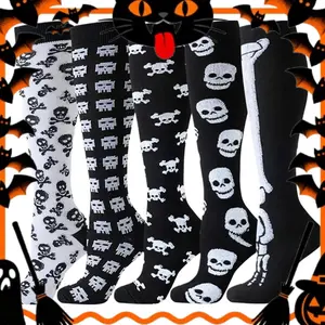 Fixit Haven Holiday-themed Compression Running Socks, Mid-calf Athletic Socks, Moisture-wicking, Odor-resistant, Fashionable Design workout  socks