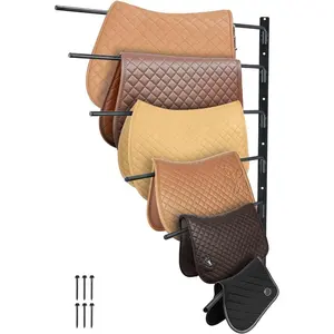 VEVOR Wall Mount Saddle Rack, 24x 7x 52 in, Four Tiers Horse Saddle Storage Rack, Heavy Duty Equestrian Western and English Saddle Stand, Horse Blanket Holder for Tack Room OrganizationVEVOR Super Brand Day