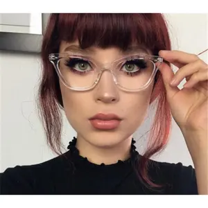 VINTAGE RETRO 60s CAT EYE Style Clear Lens EYE GLASSES Transparent Crystal Frame