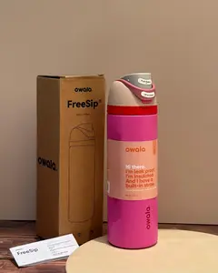 [ SALE ] Owala FreeSip Pink and Purple 24oz FreeSip Stainless Steel Water Bottle