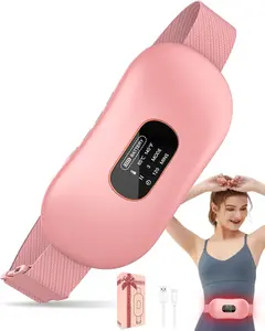 Heating Pad for Period Cramps, Portable Heating Pad with Display&4 Timer Auto Off, Back Pain Relief Belt with Massager For Girls Stocking Stuffers