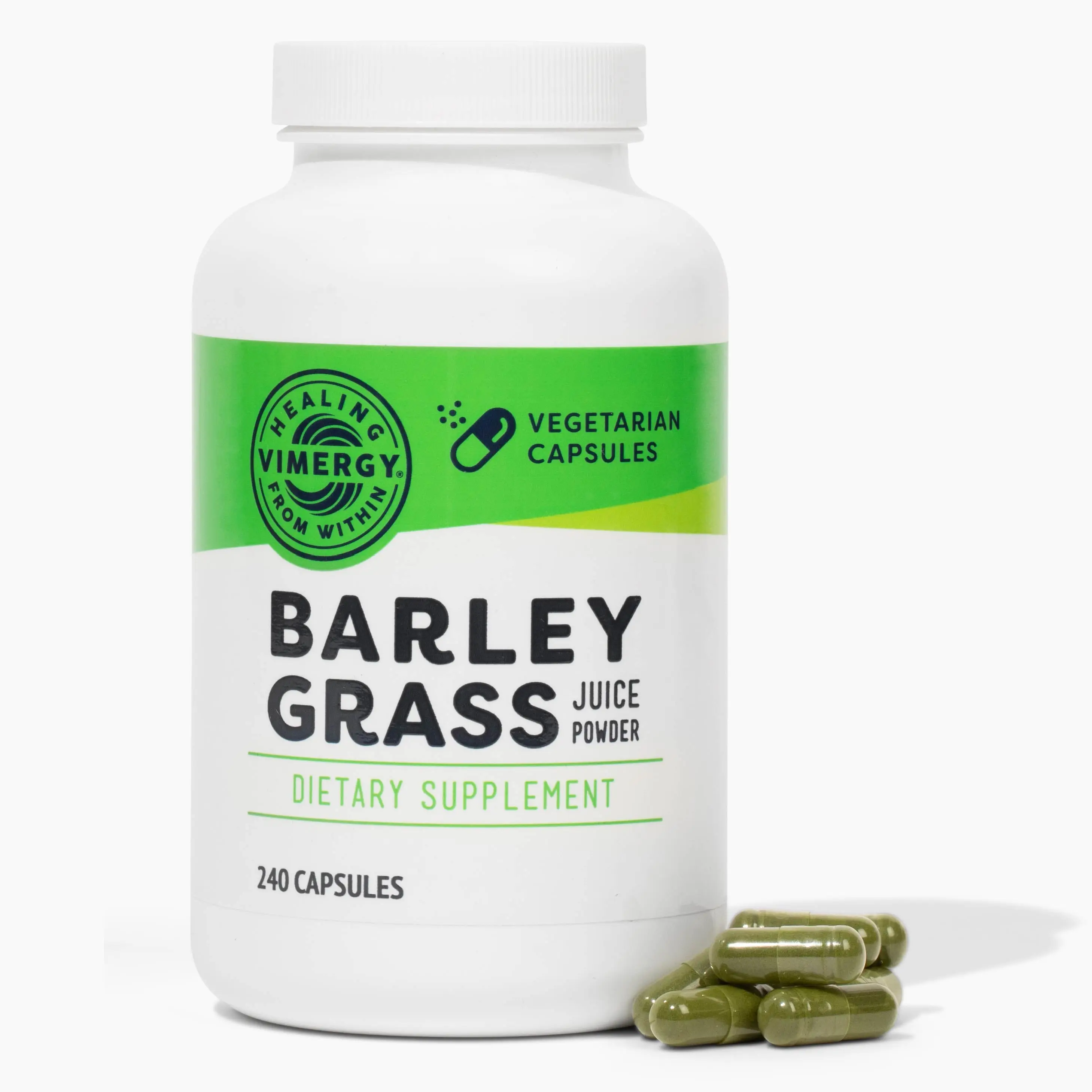 VIMERGY Barley Grass Juice 240 Capsules | Concentrated Super Greens for Heart & Cellular Health