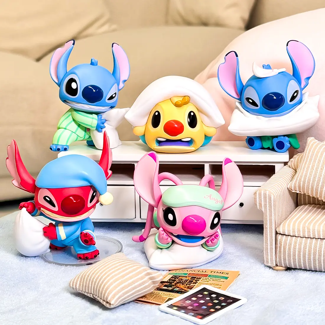 Disney Stitch Pillow Fight Series Blind Box – Collectible Kawaii Figures, Mystery Surprise for Fans & Anime Room Decor!(Officially Licensed)#Summervibes