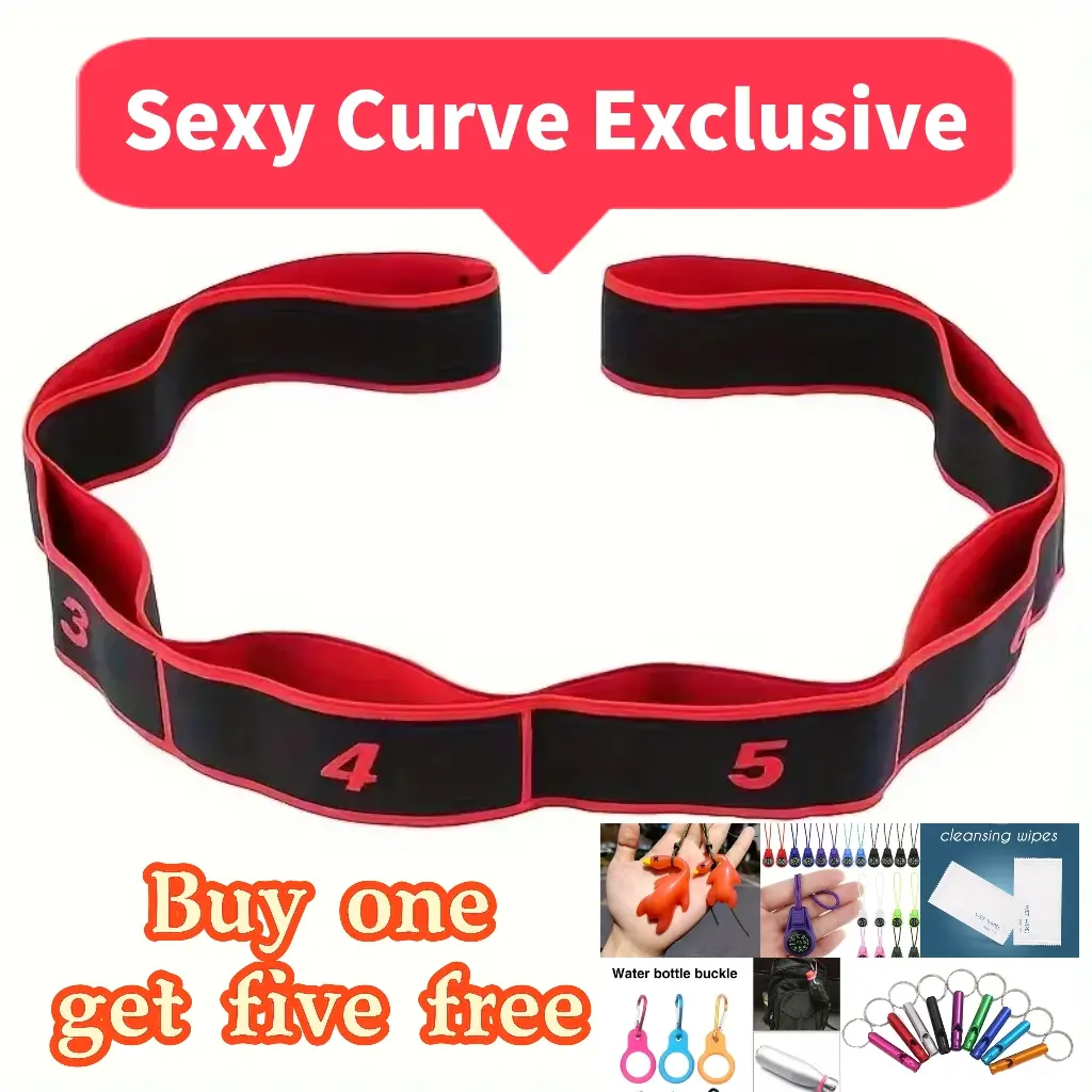 [Buy One Get Five Free] Say Goodbye to Stiff Shoulders! Yoga Resistance Bands - Yoga Numbered Elastic Bands - Back Stretch Latex Resistance Bands - Essential for Yoga/Pilates/Workout - Suitable for Seniors | Top Fitness Gift for Women