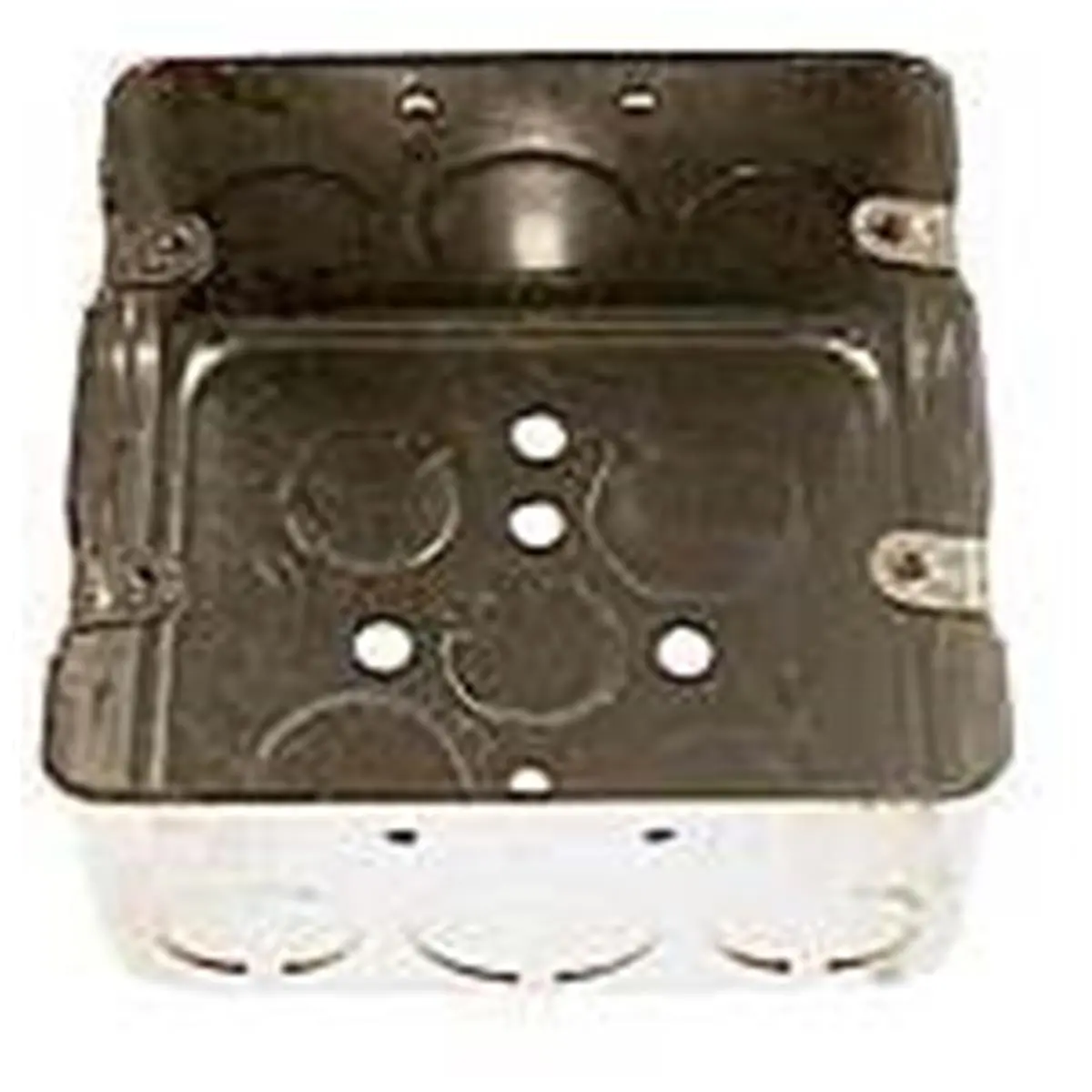 212 MAIN Hubbell Electric Raco 2-Gang Square Switch Box, 4in Multi-Gang Box with Conduit Knockouts for Home Organization Supplies