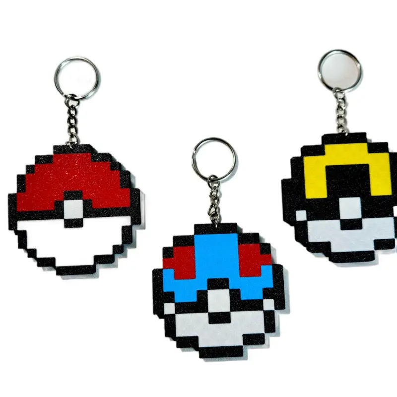 Ball Keychain - Collectible Keychain Featuring Ball Designs with Metal Ring