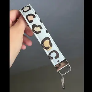 Colorful Leopard Print Key Fob Wristlet