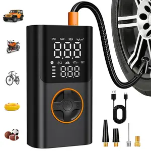 Wireless Air Compressor 150PSI Air Pump Cordless Mini Bike Pump Air Pump for Auto Portable Digital Tire Inflator with USB Output for Car Motorcycle Bicycle Ball