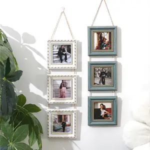 Vintage European Relief Square 4 Inch Photo Frame, Multi-Functional Wall Hanging Picture Display Frame, Nostalgic Decorative Home Decoration, Home Decor Accessory