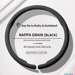 2026 New All - Season Ultra - Thin, Non - Slip and Sweat - Absorbent Steering Wheel Cover | Nappa Leather for Both Men and Women | Quick - Turn Auto Accessory & Ideal Car Gift NONE Automotive Steeringwheelcover