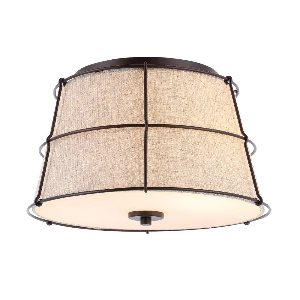 JONATHAN Y Silas Rustic Farmhouse LED Flush Mount Home Decor Light, LED Lighted Indoor Ceiling Fixture for Home Improvement