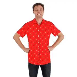DC Comics Flash Button Up Adult Shirt