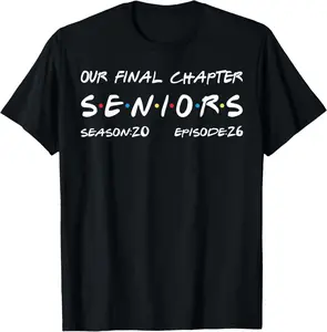 100%cotton Our Final Chapter Seniors 2026 Graduation Senior 2026 T-Shirt casual  outfits  women Cotton Short Sleeve T-Shirt