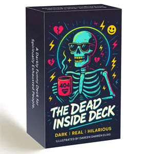The Dead Inside Deck Tarot Cards, 54 Cards (13 × 8 cm) Skeletal Divination Oracle for Mood Relief, Spiritual Fatigue Relief, Tarot Card Decks