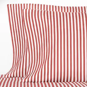 Red Striped Pillowcase Pair