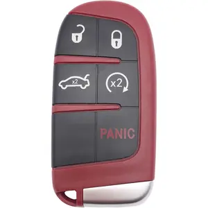 Replacement Key Fob Cover Case fit for 2016 2017 2018 2019 2020 Dodge Charger Challenger Jeep Grand Cherokee Compass Cherokee Renegade Patriot Grand Comander Keyless Entry Remote Key Fob Shell