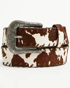 Women's Hollyn Printed Hair-On Whipstitch Belt