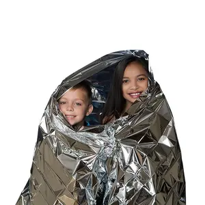 Human Body Hypothermia Lifesaving Emergency Blanket, Emergency Thermal Blanket Survival,  Outdoor Aluminum Foil Warming Blanket for Outdoors, Hiking, Camping Survival