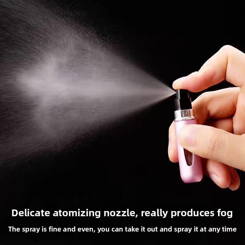 Refillable Perfume Bottle Portable Spray Atomizer High-end Transparent Rotating Fine Mist for All Skin Types