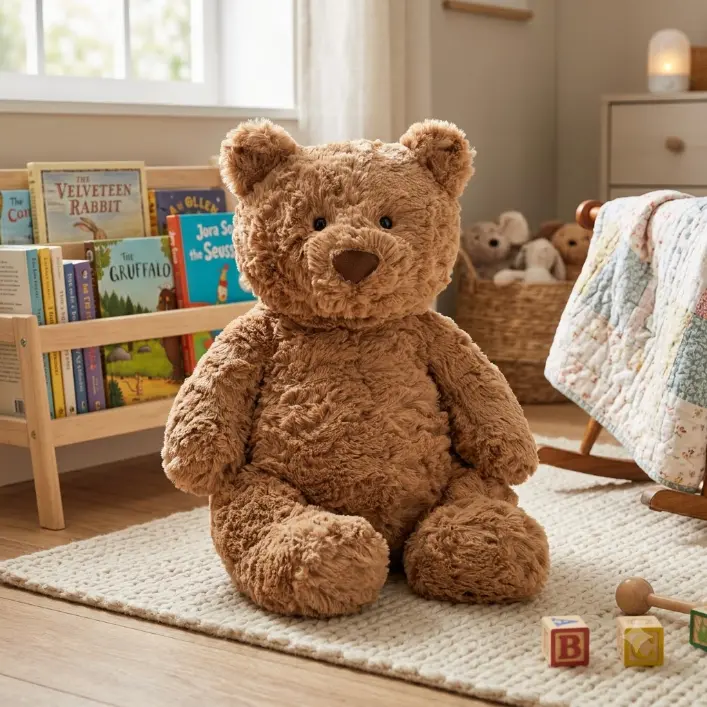 Jellycat Bartholomew Bear, Leola Bear Plush Toy, Cute and Cuddly Gift for Kids, Babies, Collectors, Home Decor, Fun Plush Toy, Keychain