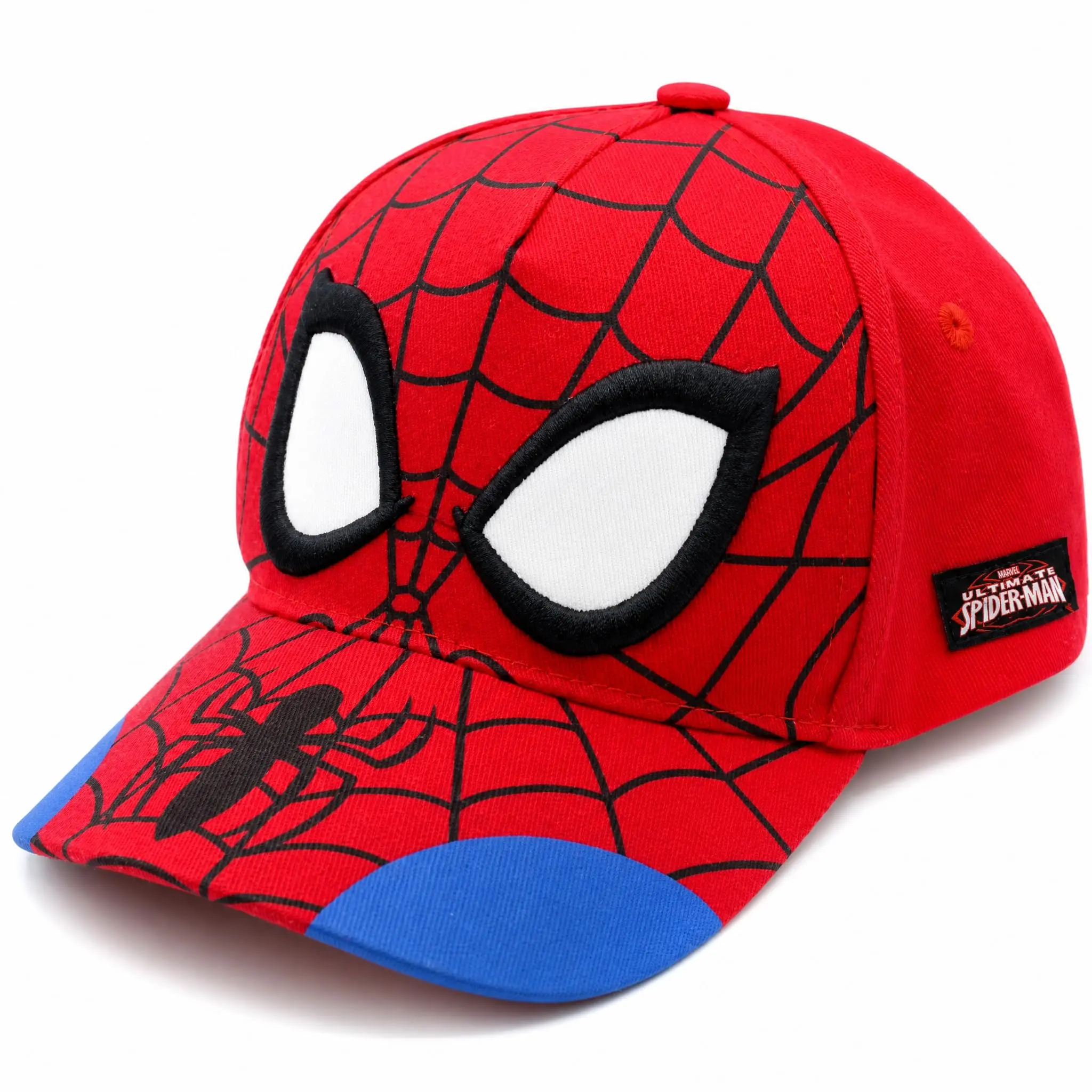 Marvel Accessory Supply Spider-Man 3D Boy Hat, 3-9 Years, Adjustable, Explore, Fabric, Cotton, Sun Protection Hat, Ages 3-9, Breathable Cotton