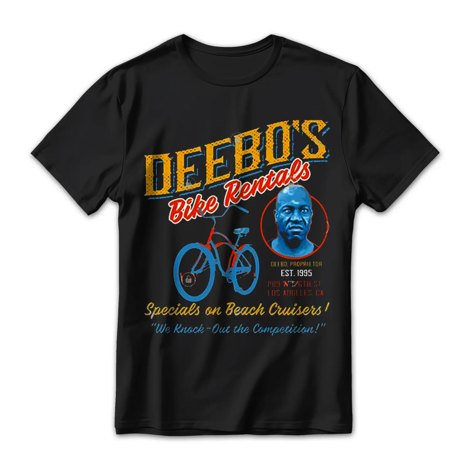 Deebo's Bike Rental 1995 Vintage Movie Funny T-Shirt, Sweatshirt & Hoodie Tops - Casual, Graphic Design