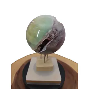 Polished Rainbow Fluorite Quartz Crystal Sphere - Natural Healing, Decorative Jewelry Accessory, Crystals