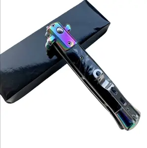 Outdoor Knife,Colorful exquisite small knives, fruit knives, paper cutting knives, sturdy, portable, high aesthetic value, perfect for Christmas gifts, collections, and decorations