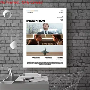 1 piece/set frameless canvas painting print poster, Classic Movie scenes Poster art，Inception Movie Poster， a perfect gift for Movie loves, ideal gift for bedroom, living room, dorm hallway, kitchen, mural, wall decoration, room decor