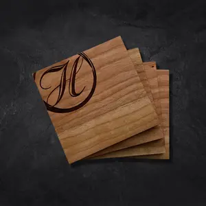 Initial Elegance Personalized Drink Coasters