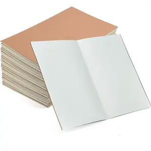 12 Pack Journal Notebooks  Brown Cover Dot Grid  Notebooks for Travelers Office  School Business, A5 Size - 8.3 x 5.5 Inches, 60 Pages