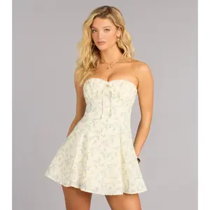 Sweet On Arrival Floral Skater Dress
