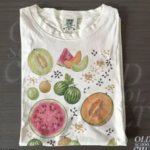 Vintage Melon 90s Graphic T-Shirt, Retro Comfort Colors Watermelon Fruit Summer Y2k Unisex Shirt