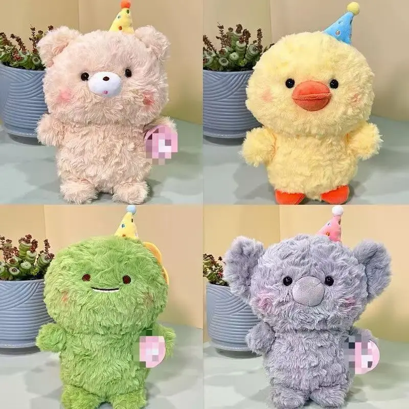 8 inch Cotton Stuffed Toys - Cute Dolls, Small Figurines, Wedding Throw Doll, Stress Relief Weighted Plush (Large Fat Cat, Lavender Magical Dragon, Surprise Soft Stuffed Classic Wolf, Chicken)