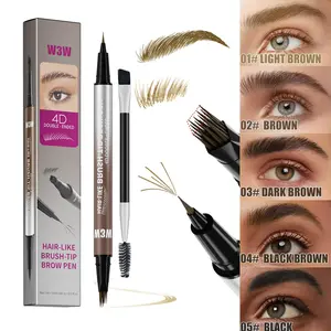 2-In-1 Dual-Ended Ultra-Fine Eyebrow Pencil & Liner + Brush, Waterproof, Long-Lasting, Perfect for Beginners, Daily & Professional Use, Eyebrow Liquid