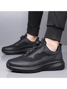 Men's casual shoes with breathable and lightweight mesh surface, convenient on and off with rotating buckle, versatile sports style for daily use, suitable for commuting and walking, practical gift recommendation