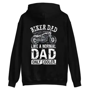 Biker Dad Motorcycle Hoodie Cool Father’S Day Gift Sweatshirt, Like A Normal Dad Only Cooler, Rider Style Sweatshirt, Unisex Sweater Pullover Tee