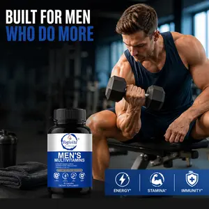 Yogivita Men’s Multivitamin Capsules – Daily Dietary Supplement for Energy, Immune Support & Stamina – Vitamins A, B-Complex, C, D3 & E with Zinc & Iron – Vegan, Non-GMO, GMP Certified – 60 Capsules (30 Day Supply)