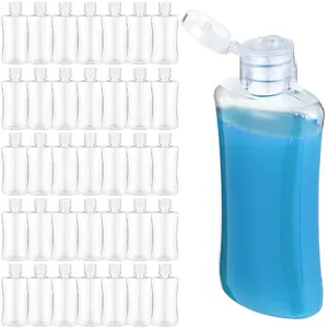 36 count 3.4 oz Travel Bottles Bulk Plastic Squeeze Lotion Bottles with Flip Cap Small Portable Travel Leak Proof Refillable Empty  Container for Toiletries Liquid Shampoo(Clear)