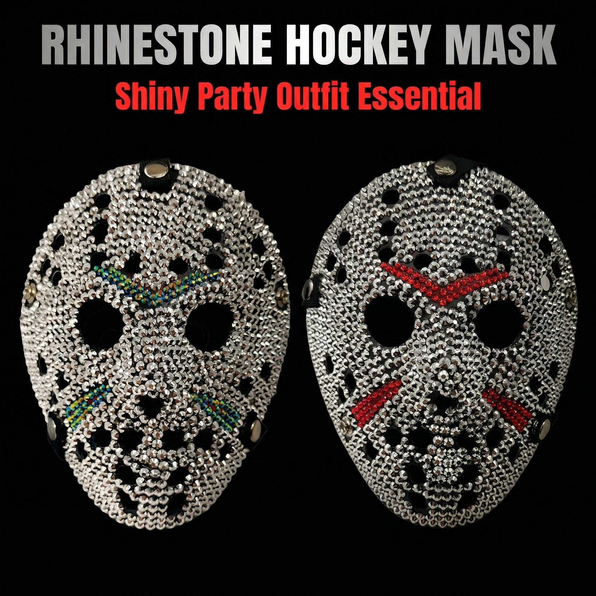 High-quality handmade DIY rhinestone mask for men and women perfect for Halloween, horror cosplay Diamond mask, masquerade parties, and costume events