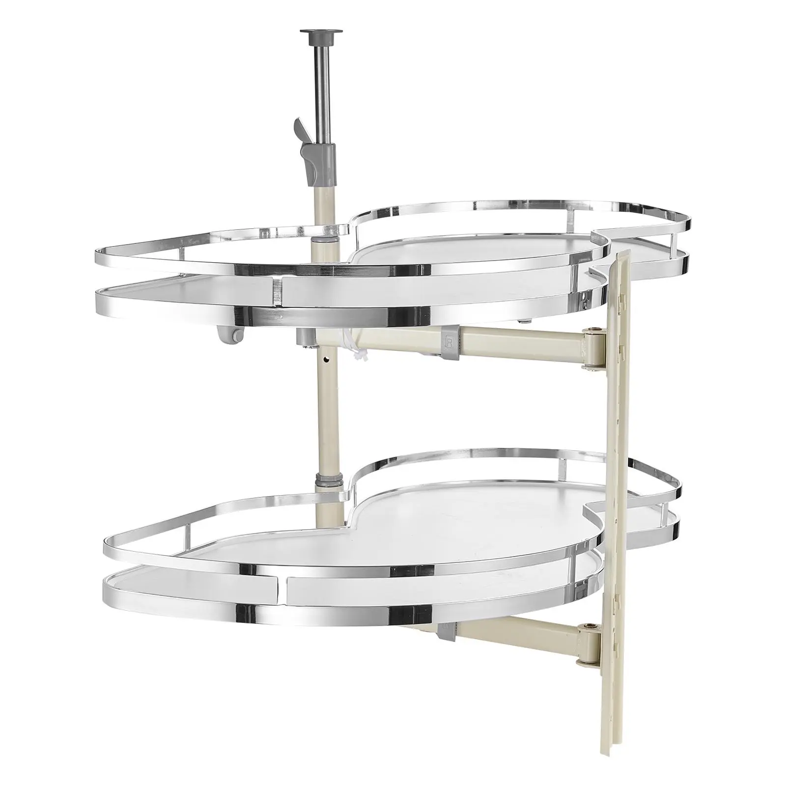 【summerfinds】VEVOR Swing Right Blind Corner Cabinet, Pull Out Organizer for 36 inch Width Blind Cabinet, 2 Tier Height Adjustable Swing Tray, Soft Close Kitchen Cloud Blind Organizer, Right Open
