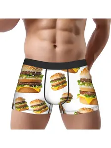 1 pc Big Macs Underpants Breathbale Panties Male Underwear Print Shorts Boxer Briefs