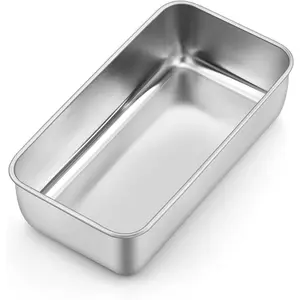 Loaf Pan Set, 9 x 5 Inch Bread Pans, Stainless Steel Loaf Toast Baking Pans For Bread Meatloaf Lasagna Cake,  & Non , Oven Safe& Easy Clean, (, 1 count)